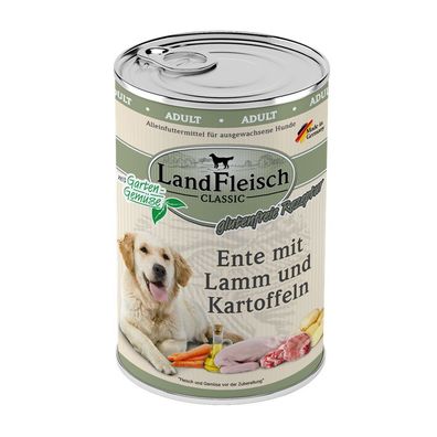 LandFleisch Classic Ente mit Lamm & Kartoffeln 12 x 400g (7,48€/ kg)