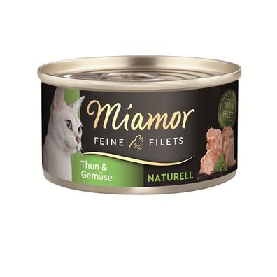 Miamor Dose Feine Filets Naturelle Thunfisch & Gemüse 24 x 80 g (21,82€/ kg)