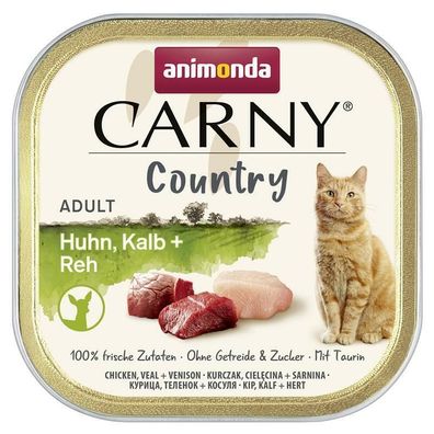 Animonda Carny Country Adult Huhn, Kalb & Reh 32 x 100g (17,47€/ kg)