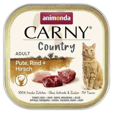 Animonda Carny Country Adult Pute, Rind & Hirsch 32 x 100g (17,47€/ kg)
