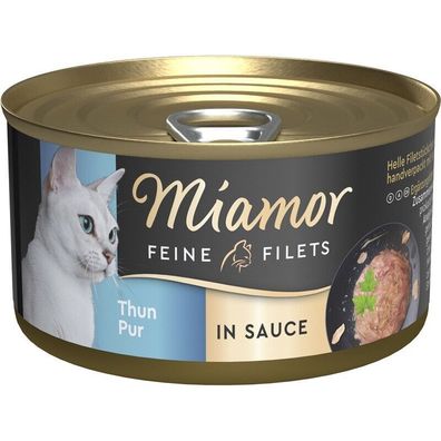 Miamor Dose Feine Filets Thunfisch Pur in Sauce 24 x 85g (21,52€/ kg)