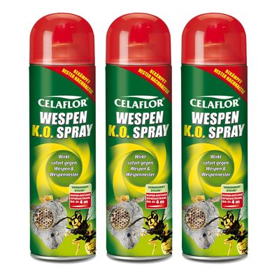 Celaflor Wespen K.O. Spray - 3x 500 ml