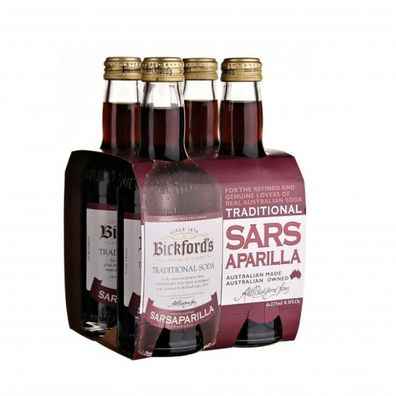 Bickford's Sarsaparilla - Australian Import 4x275 ml