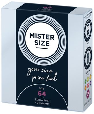 MISTER SIZE Kondome: XXL, 64mm, 3er Pack