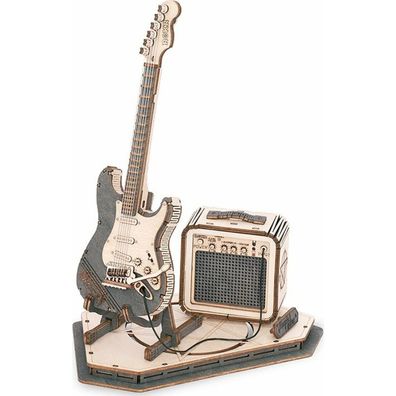 Robotime Rokr 3D-Holzpuzzle E-Gitarre 140 Teile