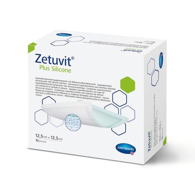 Zetuvit Plus Sil. 8x8cm | Packung (10 Stück) (Gr. 8 x 8 cm)