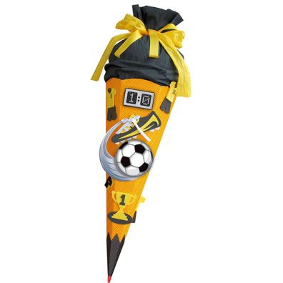 Roth Schultüten-Bastelset mit Moosgummiteilen, Soccer - Bastelset gelb