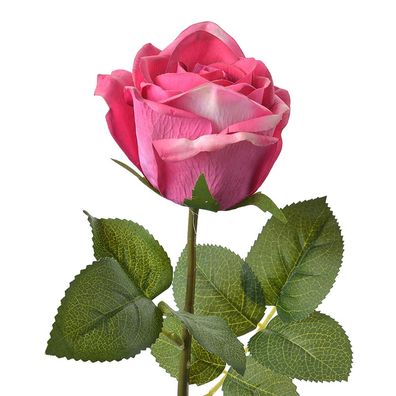Clayre & Eef Kunstblume Rose 44 cm Rosa Kunststoff (Gr. 8x8x44 cm)