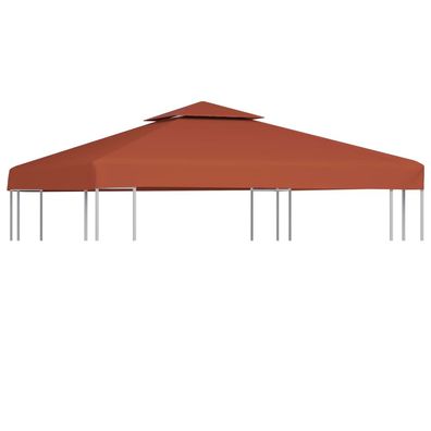 vidaXL Pavillon-Dachplane mit Kaminabzug 310 g/ m² 3x3 m Terrakotta