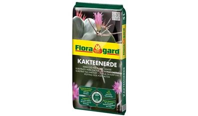 2,75€/ L) Floragard Kakteenerde 5 L zum Umtopfen von Kakteen und Sukkulenten