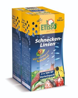 19,12/ kg) Etisso Schneckenlinsen 4x 300 g Schachtel Nacktschnecken Schneckenkor