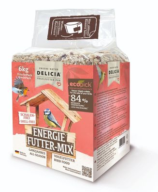 4,83€/ kg) Delica Energie Futter-Mix Picknic 6 kg ganzjahres Futter für Vögel