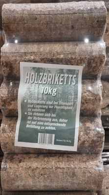 0,98€/ kg) Holzbriketts 3x10 kg Hartholzbriketts, rund mit Loch