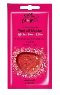 Selfie Project, Leuchtende Peel-Off Maske, 12 ml - Strahle wie die Liebe!