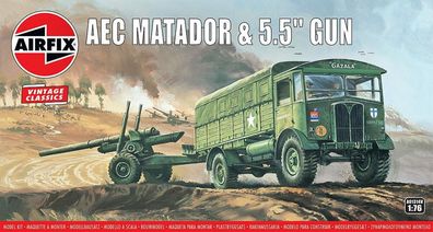 Airfix AFC Matador & 5,5`` Gun Tank in 1:76 1601314 Airfix A01314V Bausatz