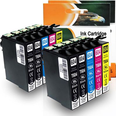 Kompatibel 10er Set Epson 604XL, C13T10H64010 Druckerpatronen Tinte alle Farben ...