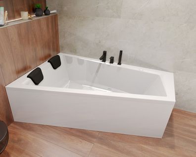 Badewanne Rechteck 160x90 Links + 1 Kopfstütze | Ablauf VIEGA & Füße GRATIS !