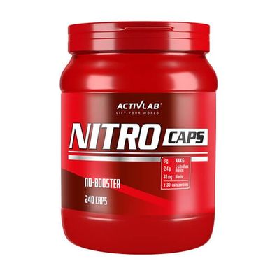 Activlab Nitro Caps Arginin Citrullin L-Arginin Mega-Pump Pre Workout 240 Kaps
