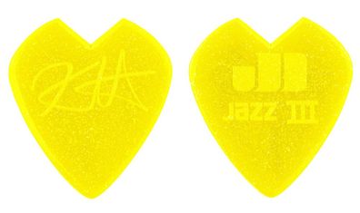 Dunlop Kirk Hammett Jazz III custom V-shaped, 0,88 mm, gelb (1, 6 oder 24 Stück)