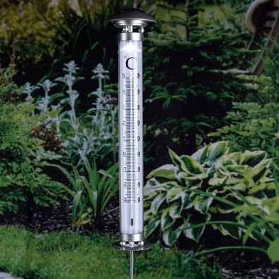 HI Solar-Gartenleuchte mit Thermometer
