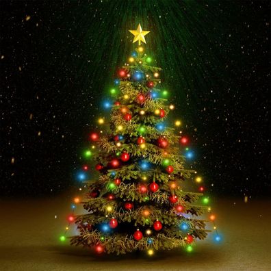 vidaXL Weihnachtsbaum-Lichternetz mit 180 LEDs Mehrfarbig 180 cm