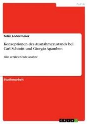 Konzeptionen des Ausnahmezustands bei Carl Schmitt und Giorgio Agamben, Fel ...