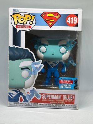 Funko Pop! #419 DC Super Heroes - Superman (Blue) 2021 Fall NYCC Exclusive