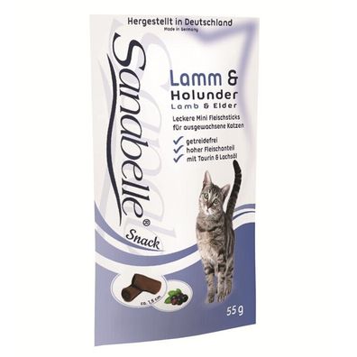 Sanabelle Snack mit Lamm & Holunder 40 x 55g (39,05€/ kg)
