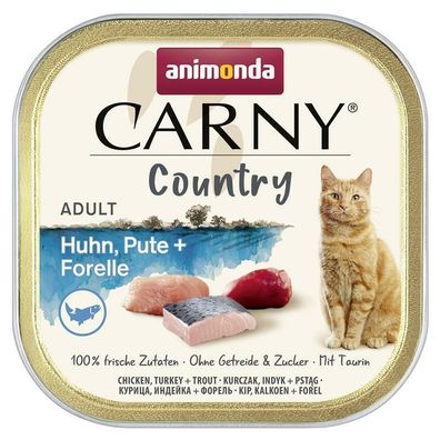 Animonda Carny Country Adult Huhn, Pute & Forelle 32 x 100g (17,47€/ kg)