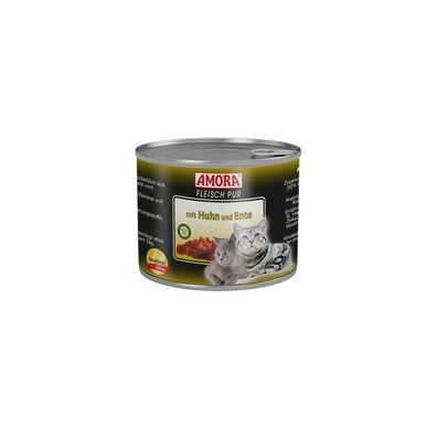 AMORA Cat Dose Fleisch pur Huhn & Ente 12 x 200g (11,63€/ kg)
