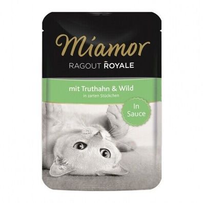 Miamor FB Ragout Royale in Soße Truthahn & Wild 22 x 100 g (11,77€/ kg)