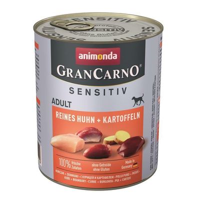 Animonda GranCarno Sensitiv Huhn & Kartoffeln 6 x 800g (8,31€/ kg)