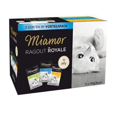 Miamor FB Ragout Royale Multibox in Jelly Kan., Huhn, Thunf. 96 x 100 g (7,91€/ kg)