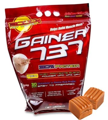 GAINER 737 Neu Wey Protein Complex Mass Glutamin Muskelaufbau Toffee 3kg