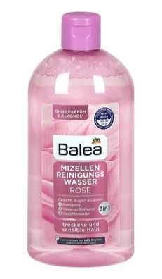 Balea Rosen-Mizellenwasser, 3-in-1 Reinigung, 400 ml