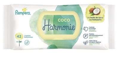 Pampers Harmonie Coco Feuchttücher, 42 Stück - Sanfte Pflege