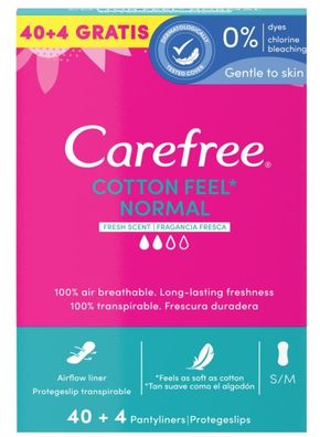 Carefree Comfort 3D-Hygienestoffeinlagen, 44 Stück