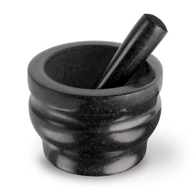 Cole & Mason kleiner Mörser Ø 14 cm mit Stößel Reibschale aus schwarzem Granit