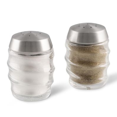 Cole & Mason 2-tlg. Set klassisches Mini Salz- & Pfefferstreuer 7 cm aus Glas