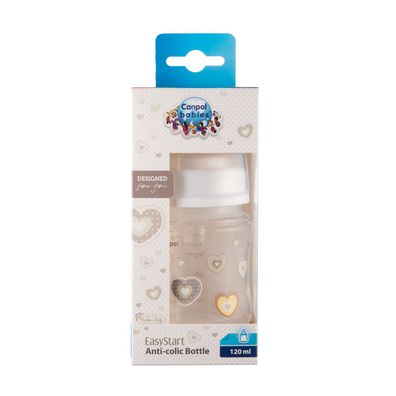Canpol EasyStart Newborn Baby Flasche, Antikolik, Beige - 120ml