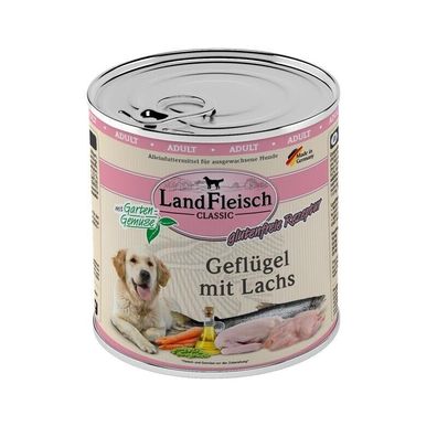 Landfleisch Classic Geflügel mit Lachs & Gartengemüse 6 x 800g (6,23€/ kg)