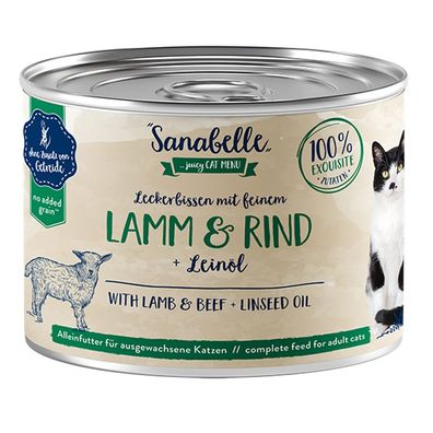 Sanabelle Nassfutter mit Lamm & Rind 12 x 195g (17,05€/ kg)