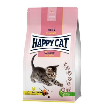 Happy Cat Young Kitten Land Geflügel 4 x 1,3 kg (12,67€/ kg)