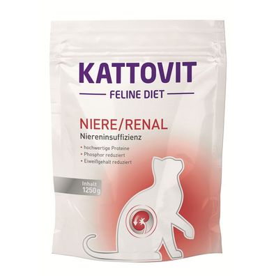Kattovit Feline Diet Niere / Renal 4 x 1,25 kg (11,18€/ kg)