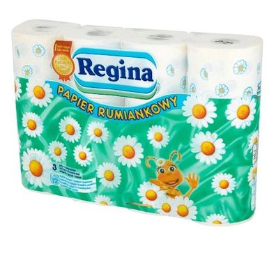 Regina Kamillen-Toilettenpapier, 12 Rollen - Premium-Qualität