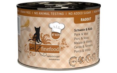 Catz Feinkost Karma für Katzen, Schweinefleisch und Kalbfleisch 190g