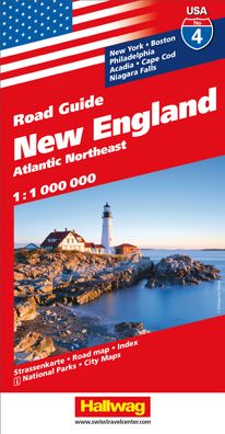 Hallwag USA Road Guide 04 New England 1 : 1.000.000,