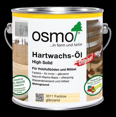 Osmo Hartwachs - Öl Original geeignet für Möbel Kinderspielzeug speichelfest