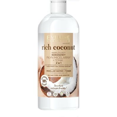 Eveline Rich Coconut Kokosnuss Micellar Lotion + Tonic 2in1 500ml