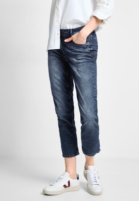 Cecil Casual Fit Jeans in Mid Blue Used Wash